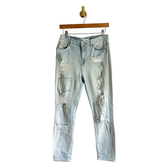7 For All Mankind Rickie Relaxed Boyfriend Destroyed Jeans - Picture 1 of 8